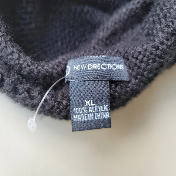 New Directions Women's Top XL Cardigan Open Front Cover Up Crochet Lace Stretch - Picture 3 of 10